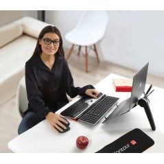 Contour RollerMouse Red Plus - Ergonomic Central Pointing Device in Black & Silver - Enhance Your Productivity!